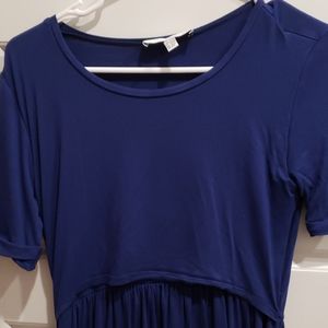 Blue nursing/maternity dress